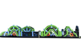 Buy Giga obstacle course 30m long in the colors black and green for both young and old. Order inflatable obstacle courses now online at JB Inflatables America