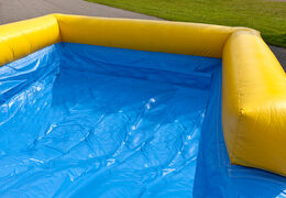 Buy unique multifunctional inflatable slide in beach theme with a splash pool, impressive 3D object, fresh colors and the 3D obstacle for kids. Order inflatable slides now online at JB Inflatables America