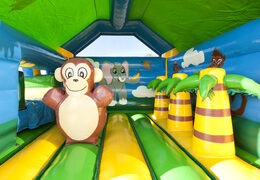 Order multifun jungle with gorilla bounce house including slide for kids. Buy inflatable bounce houses online at JB Inflatables America