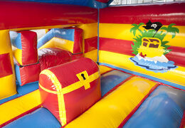 Order an inflatable multifun bounce house for kids with a roof and a 3D pirate object at JB Inflatables America. Buy inflatable bounce houses online at JB Inflatables America