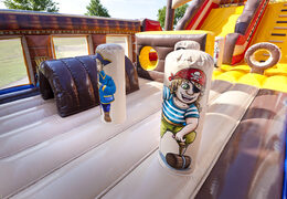 Get your big inflatable Pirate world slide with 3D obstacles for kids. Order inflatable slides now online at JB Inflatables America