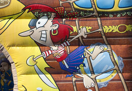 Order pirate world slide XL with 3D obstacles for children. Buy inflatable slides now online at JB Inflatables America