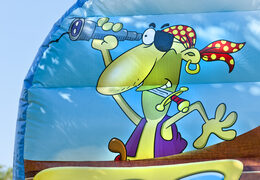 Inflatable mega slide in the theme Pirates world with 3D obstacles for kids. Buy inflatable slides now online at JB Inflatables America