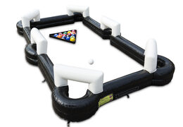 Soccer billiards with the colors and numbers of the football balls as when buying pool. Order inflatable soccer billiards now online at JB Inflatables America