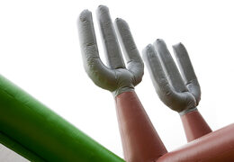 Unique 17 meter wide obstacle course in a farm theme with 7 game elements and colorful objects for kids. Buy inflatable obstacle courses online now at JB Inflatables America