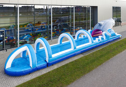 Shark belly slide track 18 meters long with an extra wide track. Order inflatable belly slides now online at JB Inflatables America