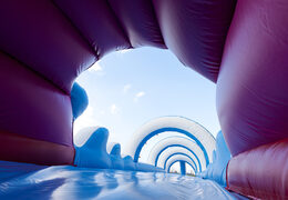 Order inflatable 18m long belly slide in shark theme for kids. Buy inflatable belly slides now online at JB Inflatables America