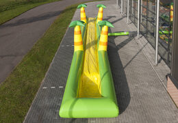 Spectacular inflatable jungle belly slide 16 meters long with an extra wide track for children. Buy inflatable belly slides now online at JB Inflatables America