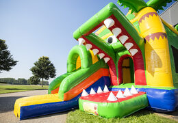 Order an inflatable maxifun bounce house with a crocodile theme for children at JB Inflatables America. Buy bounce houses online at JB Inflatables America