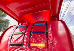 Buy an inflatable 8 meter obstacle course with 3D fire-themed objects for kids. Order inflatable obstacle courses now online at JB Inflatables America