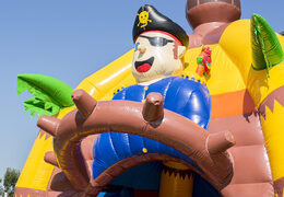 Order Multifun super pirate bounce house with slide for kids. Buy inflatable bounce houses online at JB Inflatables America