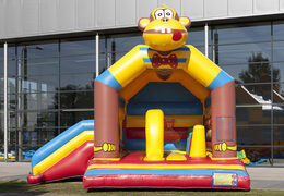 Buy an inflatable multifun bounce house for children with a monkey theme roof with a striking 3D object on top at JB Inflatables America. Order bounce houses online at JB Inflatables America