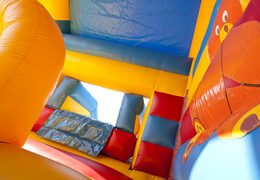 Order multifun bouncer in monkey theme with a striking 3D figure at the top for kids. Buy inflatable bouncers online at JB Inflatables America