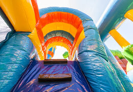 Buy indoor inflatable multiplay bounce house in fairytale theme with slide for kids. Order inflatable bounce houses online at JB Inflatables America