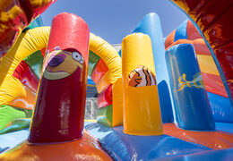 Order bouncer in shark with a slide for children. Buy inflatable bouncers online at JB Inflatables America