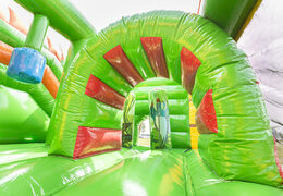 Order medium inflatable multiplay bouncer in safari gorilla theme with slide for children. Buy inflatable bouncers online at JB Inflatables America