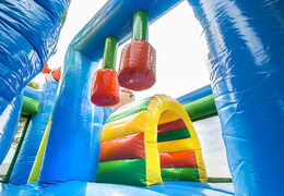 Order medium inflatable multiplay bouncer in seaworld theme with slide for children. Buy inflatable bouncers online at JB Inflatables America