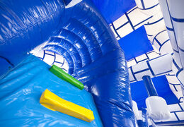 Buy medium inflatable multiplay castle themed bouncer with slide for kids. Order inflatable bouncers online at JB Inflatables America