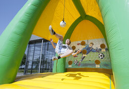 Get soccer kick arena attraction suitable for young and old, big and small. Buy inflatable soccer kick arena attraction online now at JB Inflatables America