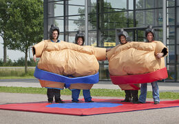 Order inflatable twin sumo suits for both young and old. Buy inflatable sumo suits online at JB Inflatables America