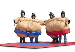 Get twin sumo suits for both young and old online. Buy inflatables at JB Inflatables America