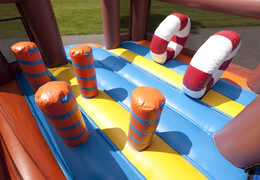 Impressive inflatable shark themed slide with a splash pool for kids. Buy inflatable slides now online at JB Inflatables America