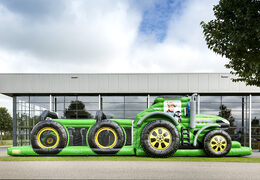 Order a 17 meter wide, unique tractor themed obstacle course for kids. Buy inflatable obstacle courses online now at JB Inflatables America
