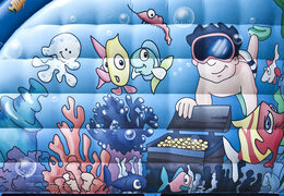 Get your Wave themed inflatable slide with a wavy sliding surface and fun underwater world prints for kids. Buy inflatable slides now online at JB Inflatables America