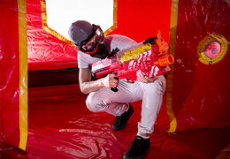 Order inflatable arena for interactive games