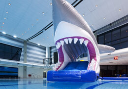 Get an airtight shark themed inflatable swimming pool slide for both young and old. Buy inflatable pool games now online at JB Inflatables America