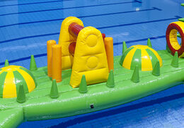 Buy inflatable swimming pool run crocodile 12 meters with challenging obstacle objects for both young and old. Order inflatable obstacle courses online now at JB Inflatables America