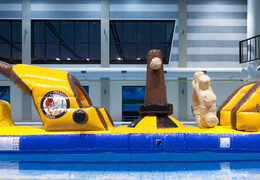 Buy an inflatable pirate ship run obstacle course with fun objects for both young and old. Order inflatable obstacle courses online now at JB Inflatables America