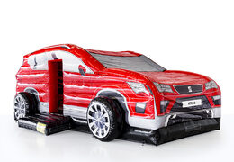 Buy custom inflatable SEAT - red car inflatables online at JB Promotions America. Request a free design for inflatable bounce houses in your own corporate identity now