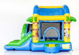 Buy mini inflatable jungle themed multiplay bounce house with slide for kids. Order inflatable bounce houses online at JB Inflatables America