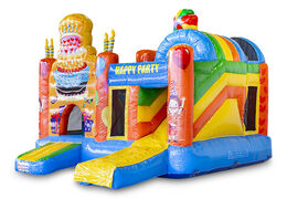 Buy indoor inflatable multiplay bounce house in theme party with slide for children. Order inflatable bounce houses online at JB Inflatables America