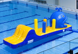 Whale run inflatable obstacle course with fun 3D obstacles for both young and old. Order inflatable obstacle courses online now at JB Inflatables America