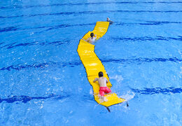 Order water running mat in different sizes and colors for kids. Buy inflatable pool games now online at JB Inflatables America