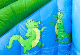 Buy splashy crocodile bouncer with bath at JB Inflatables America. Order inflatable bouncers online at JB Inflatables America 
