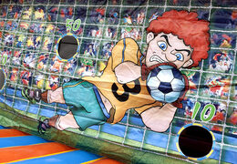 Buy an inflatable soccer goal with bed for both young and old. Order inflatable soccer goal with bed now online at JB Inflatables America