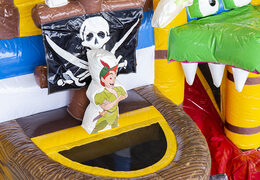 Buy mini inflatable multiplay pirate themed bouncer with slide for kids. Order inflatable bouncers online at JB Inflatables America