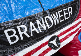 Order medium inflatable fire brigade bounce house with slide for children. Buy inflatable bounce houses online at JB Inflatables America