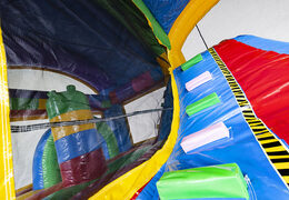 Multiplay superblocks bouncer with a slide and with 3D objects inside for kids. Buy inflatable bouncers online at JB Inflatables America