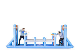 Get inflatable IPS Water Wars with water cannons for both young and old. Order inflatable water attractions now online at JB Inflatables America 