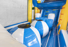 Surf inflatable 19m obstacle course with matching 3D objects for kids. Buy inflatable obstacle courses online now at JB Inflatables America