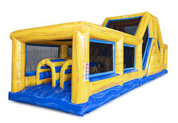 Obstacle course 13.5 meters long in marble theme with appropriate 3D objects for children. Order inflatable obstacle courses now online at JB Inflatables America