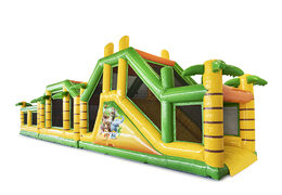 Buy modular 19 meter jungle obstacle course with matching 3D objects for children. Order inflatable obstacle courses now online at JB Inflatables America