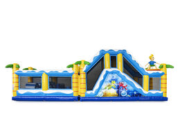 Surf inflatable obstacle course with matching 3D objects for children. Buy inflatable obstacle courses online now at JB Inflatables America