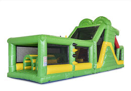 Crocodile inflatable obstacle course with matching 3D objects for children. Buy inflatable obstacle courses online now at JB Inflatables America