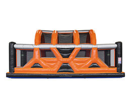 Buy mega inflatable 40-piece giga modular Canyon Jump assault course for children. Order inflatable obstacle courses online now at JB Inflatables America
