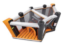 Mega inflatable 40-piece giga modular Gate Corner assault course for children. Order inflatable obstacle courses online now at JB Inflatables America